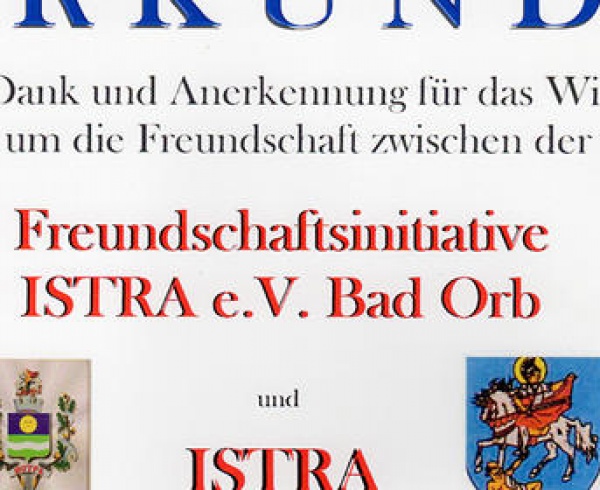 Gratitude from the administration of Bad Orb, Germany
