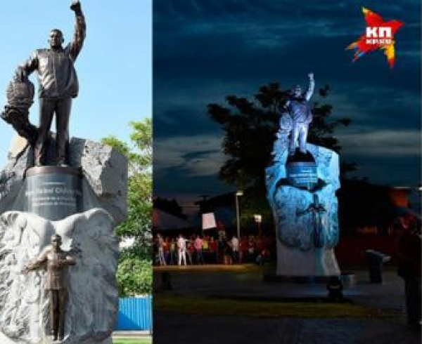 Russia presented Venezuela a monument to Hugo Chavez