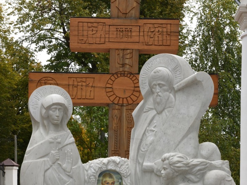 Tombstone at Trinity Church, town Yazvische