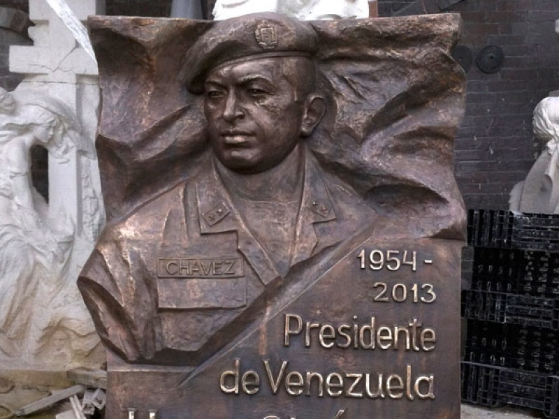 Memorial plaque Hugo Chavez